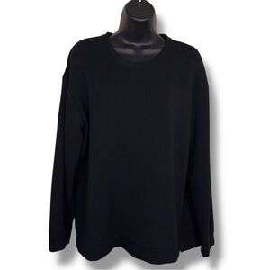 Large Orvis Black Long Sleeve Sweatshirt Womens Casual Loungewear Comfort